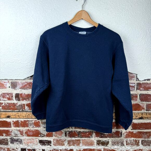 Vintage Pluma Sweatshirt Size Medium Blue Fleece Crewneck Pullover Athletic 90s - Picture 1 of 4